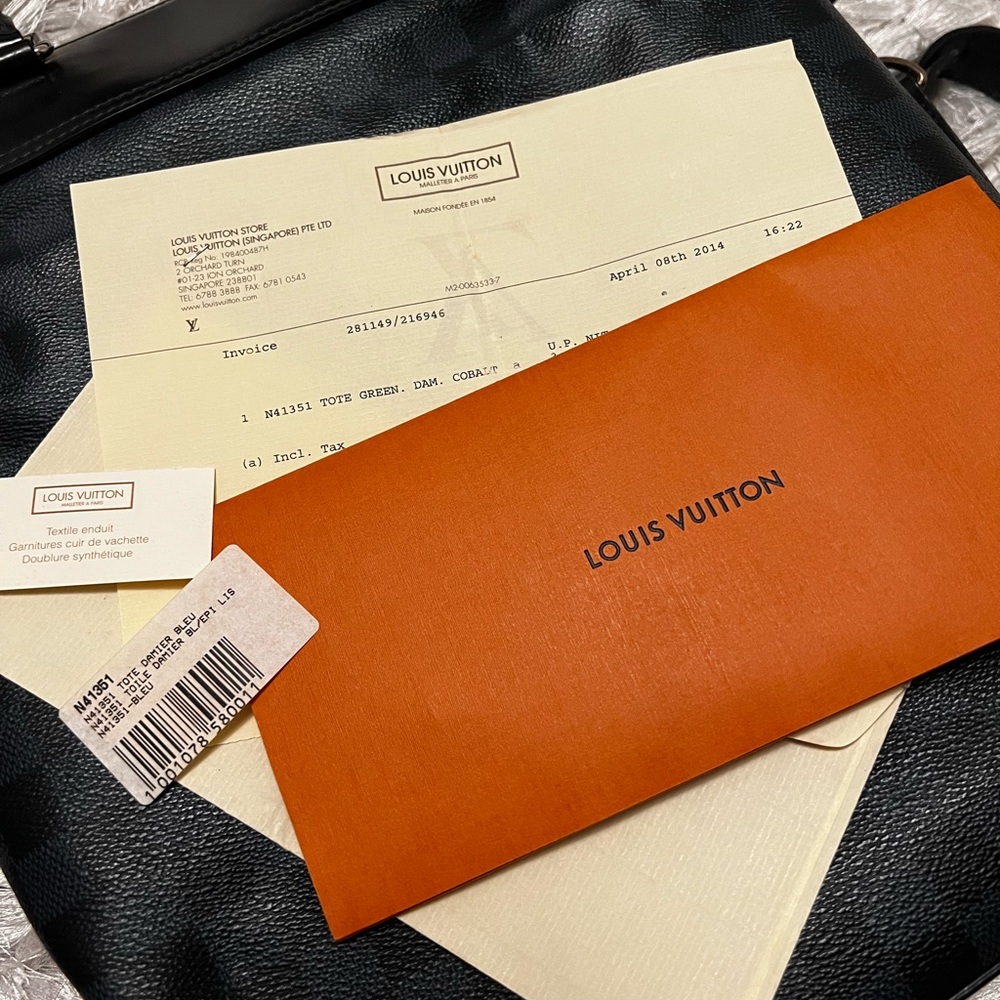 Authentic Louis Vuitton Damier Cobalt Tote - Picture 5 of 9